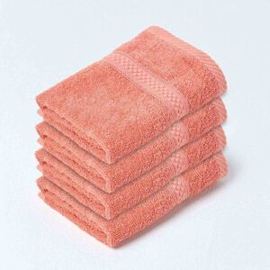 Homescapes Burnt Orange Face Towel 100 % Turkish Cotton, Set of 4 Homescapes Burnt Orange Face Towel 100 % Turkish Cotton, Set of 4