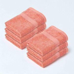 Homescapes Burnt Orange Face Towel 100 % Turkish Cotton, Set of 6 Homescapes Burnt Orange Face Towel 100 % Turkish Cotton, Set of 6
