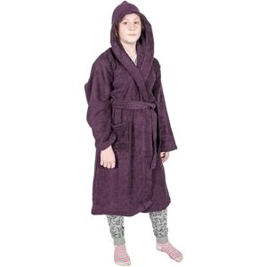 Homescapes Grape 100% Combed Egyptian Cotton Hooded Kids Bathrobe, Small Homescapes Grape 100% Combed Egyptian Cotton Hooded Kids Bathrobe, Small