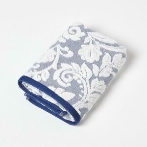 Homescapes Navy Damask Guest Towel 600GSM 100% Turkish Cotton Homescapes Navy Damask Guest Towel 600GSM 100% Turkish Cotton