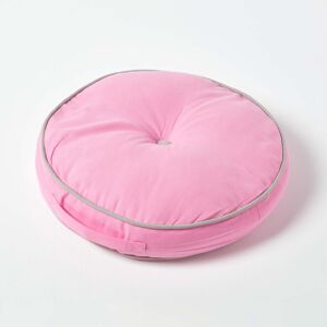 Homescapes Pink & Grey Large Round Floor Cushion - Floor Cushion Homescapes Pink & Grey Large Round Floor Cushion - Floor Cushion