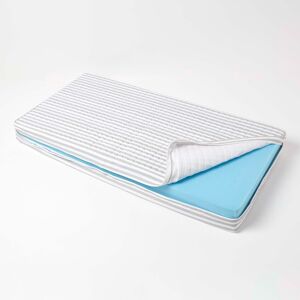 Homescapes Cotton Orthopaedic Foam 2 Seater Booster Cushion Cover, 100 x 50 cm, Grey, Stripe, 100% Cotton Cover, Zip Closure, Machine Washable Homescapes Cotton Orthopaedic Foam 2 Seater Booster Cushion Cover, 100 x 50 cm, Grey, Stripe, 100% Cotton Cover, Zip Closure, Machine Washable