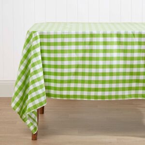 Homescapes Green Block Check Gingham Tablecloth, 54 x 70 Inches Homescapes Green Block Check Gingham Tablecloth, 54 x 70 Inches