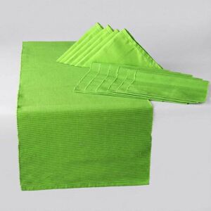 Homescapes Lime Green Cotton Set - Napkins, Placemats & Runner Homescapes Lime Green Cotton Set - Napkins, Placemats & Runner