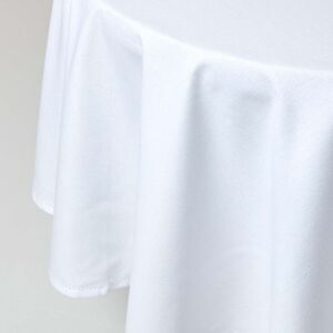 Homescapes White Cotton Round Tablecloth - Tablecloth Homescapes White Cotton Round Tablecloth - Tablecloth