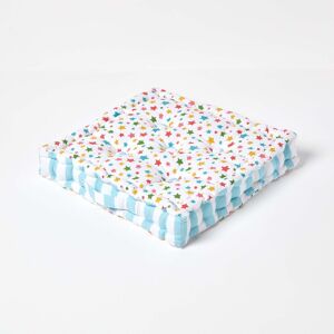 Homescapes 100% Cotton Stars Floor Cushion, 50 x 50 x 10 cm, Multi Colour, OEKO-TEX Certified, Handcrafted, 20 x 20 x 4" Homescapes 100% Cotton Stars Floor Cushion, 50 x 50 x 10 cm, Multi Colour, OEKO-TEX Certified, Handcrafted, 20 x 20 x 4"