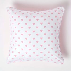 Homescapes Pink Hearts Cotton Cushion Cover - Cushion Cover Homescapes Pink Hearts Cotton Cushion Cover - Cushion Cover