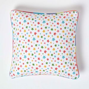 Homescapes Cotton Multi Colour Stars Cushion Cover, 45 x 45 cm Homescapes Cotton Multi Colour Stars Cushion Cover, 45 x 45 cm