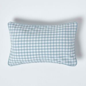 Homescapes Blue Gingham Check Cotton Cushion Cover - Cushion Cover Homescapes Blue Gingham Check Cotton Cushion Cover - Cushion Cover