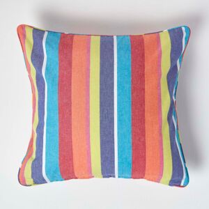 Homescapes Cotton Multi Coloured Stripe Cushion Cover, 60 x 60 cm Homescapes Cotton Multi Coloured Stripe Cushion Cover, 60 x 60 cm