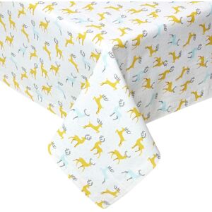 Homescapes Grey Christmas Tablecloth 178 x 305 cm, Stag Design Homescapes Grey Christmas Tablecloth 178 x 305 cm, Stag Design