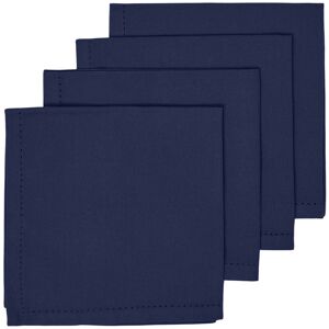 Homescapes Navy Blue Fabric 4 Napkins Set Homescapes Navy Blue Fabric 4 Napkins Set