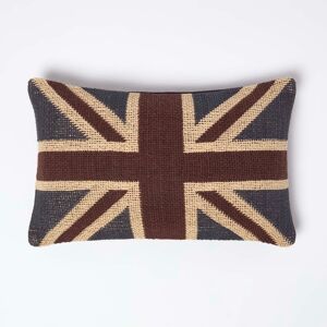 Homescapes Jacquard Union Jack Cushion Cover Rectangular British Flag, 30 x 50 cm Homescapes Jacquard Union Jack Cushion Cover Rectangular British Flag, 30 x 50 cm