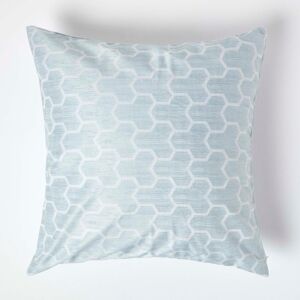 Homescapes Geometric Blue Jacquard Cushion Cover, 60 x 60 cm Homescapes Geometric Blue Jacquard Cushion Cover, 60 x 60 cm