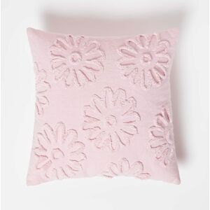 Homescapes Floral Daisy Lilac Tufted Cotton Cushion 45 x 45 cm Homescapes Floral Daisy Lilac Tufted Cotton Cushion 45 x 45 cm