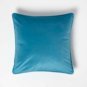 Homescapes Turquoise Velvet Cushion - Cushion Homescapes Turquoise Velvet Cushion - Cushion