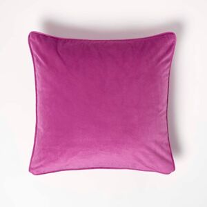 Homescapes Hot Pink Velvet Cushion 46 x 46 cm Insert Included Homescapes Hot Pink Velvet Cushion 46 x 46 cm Insert Included