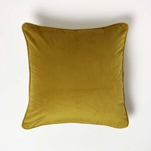 Homescapes Gold Velvet Cushion - 46 x 46 cm - Unisex Homescapes Gold Velvet Cushion - 46 x 46 cm - Unisex