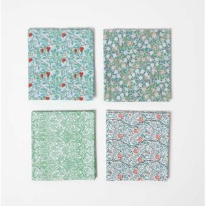 Homescapes Set of 4 Light Green William Morris Fat Quarters Homescapes Set of 4 Light Green William Morris Fat Quarters