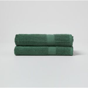 Homescapes Dark Green Bath Towel Set of 2 Turkish Cotton Homescapes Dark Green Bath Towel Set of 2 Turkish Cotton