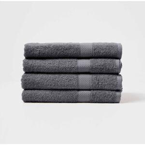 Homescapes Grey Bath Towel Set of 4 Turkish Cotton Homescapes Grey Bath Towel Set of 4 Turkish Cotton