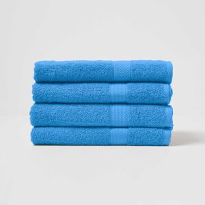 Homescapes Cobalt Blue Bath Towel Set of 4 Turkish Cotton Homescapes Cobalt Blue Bath Towel Set of 4 Turkish Cotton