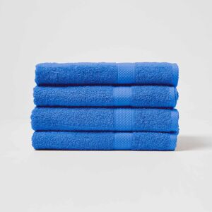 Homescapes Blue Bath Towel Set of 4 Turkish Cotton Homescapes Blue Bath Towel Set of 4 Turkish Cotton