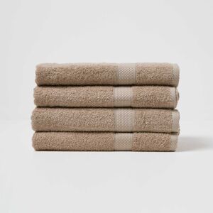 Homescapes Stone Bath Towel Set of 4 Turkish Cotton Homescapes Stone Bath Towel Set of 4 Turkish Cotton