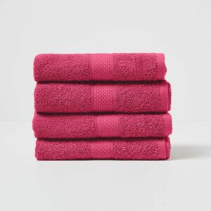 Homescapes Raspberry Hand Towel Set of 4 Turkish Cotton Homescapes Raspberry Hand Towel Set of 4 Turkish Cotton