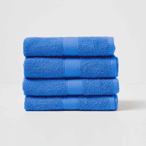 Homescapes Blue Hand Towel Set of 4 Turkish Cotton Homescapes Blue Hand Towel Set of 4 Turkish Cotton