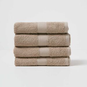 Homescapes Stone Hand Towel Set of 4 Turkish Cotton Homescapes Stone Hand Towel Set of 4 Turkish Cotton
