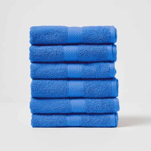 Homescapes Blue Hand Towel Set of 6 Turkish Cotton Homescapes Blue Hand Towel Set of 6 Turkish Cotton