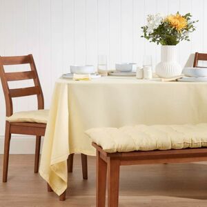 Homescapes Plain Cotton Cream Tablecloth, 54 x 90 Inches Homescapes Plain Cotton Cream Tablecloth, 54 x 90 Inches