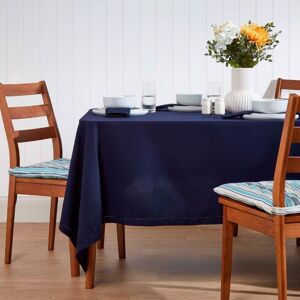 Homescapes Plain Cotton Navy Blue Tablecloth, 54 x 70 Inches Homescapes Plain Cotton Navy Blue Tablecloth, 54 x 70 Inches