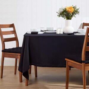 Homescapes 178x300cm Black Cotton Tablecloth - Tablecloth Homescapes 178x300cm Black Cotton Tablecloth - Tablecloth