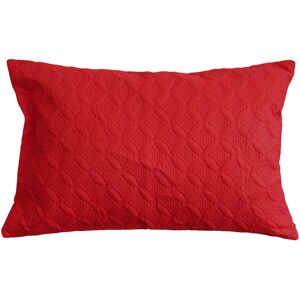 Homescapes Ultrasonic Red Quilted Embossed Cushion Cover, 50 x 75 cm Homescapes Ultrasonic Red Quilted Embossed Cushion Cover, 50 x 75 cm