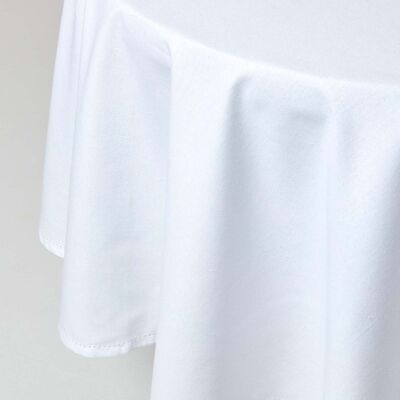Homescapes White Cotton Round Tablecloth - Tablecloth Homescapes White Cotton Round Tablecloth - Tablecloth