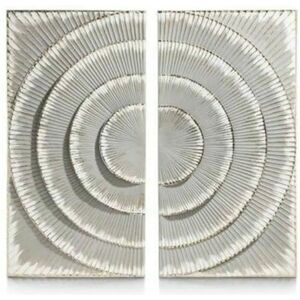 Modern wooden circle wall decoration DKD Home Decor (x2) One size Modern wooden circle wall decoration DKD Home Decor (x2) One size