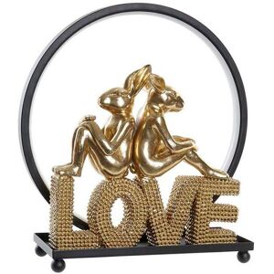 Decorative object love luminous resin rabbit DKD Home Decor Mixte One size Decorative object love luminous resin rabbit DKD Home Decor Mixte One size