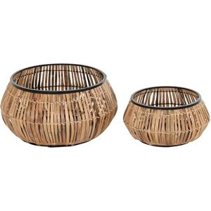 Square rattan metal pot Bali DKD Home Decor 50x50x25,4 cm (x2) One size Square rattan metal pot Bali DKD Home Decor 50x50x25,4 cm (x2) One size