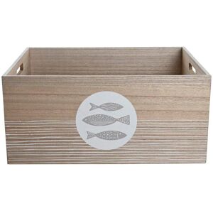 Decorative box natural wood mdf Mediterranean spirals DKD Home Decor One size Decorative box natural wood mdf Mediterranean spirals DKD Home Decor One size