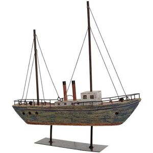 Decorative barco figurine in wood and metal, aged finish DKD Home Decor Mixte One size Decorative barco figurine in wood and metal, aged finish DKD Home Decor Mixte One size