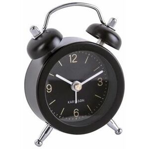 Karlsson Mini Twin Bell Alarm Clock - Vintage Portable Design Karlsson Mini Twin Bell Alarm Clock - Vintage Portable Design