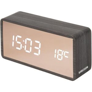 Wood veneer alarm clock Karlsson Copper Mirror LED Mixte 15x7x4.5 cm Wood veneer alarm clock Karlsson Copper Mirror LED Mixte 15x7x4.5 cm