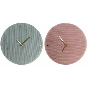 DKD Home Decor Pink Green Circular Water-Resistant Wall Clock - Wall Clock DKD Home Decor Pink Green Circular Water-Resistant Wall Clock - Wall Clock