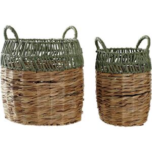 Wicker storage basket DKD Home Decor 33x33x40 cm (x2) One size Wicker storage basket DKD Home Decor 33x33x40 cm (x2) One size