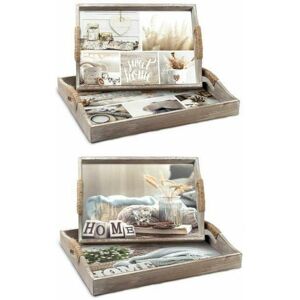 Scandinavian wooden MDF board games DKD Home Decor 40x30x6 cm (x2) One size Scandinavian wooden MDF board games DKD Home Decor 40x30x6 cm (x2) One size