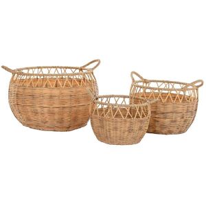Polyethylene storage basket DKD Home Decor 38x38x27 cm (x3) One size Polyethylene storage basket DKD Home Decor 38x38x27 cm (x3) One size