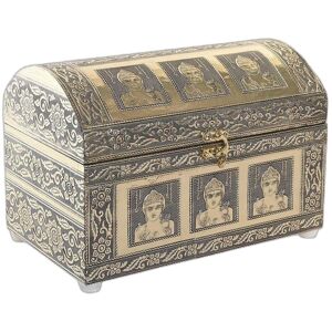 Wood and aluminum jewelry box DKD Home Decor One size Wood and aluminum jewelry box DKD Home Decor One size