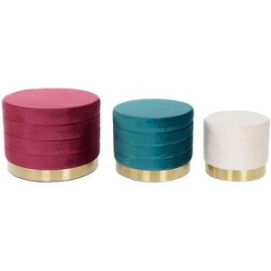 Velvet footrest in polyester and mdf wood DKD Home Decor Mixte 60x60x45 cm Velvet footrest in polyester and mdf wood DKD Home Decor Mixte 60x60x45 cm